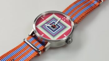 A vibrant mechanical art piece colourful unique watch